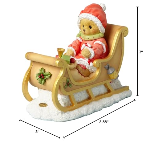 Cherished Teddies Sherwood Bear With Gifts In Sleigh Christmas Figurine 4040461