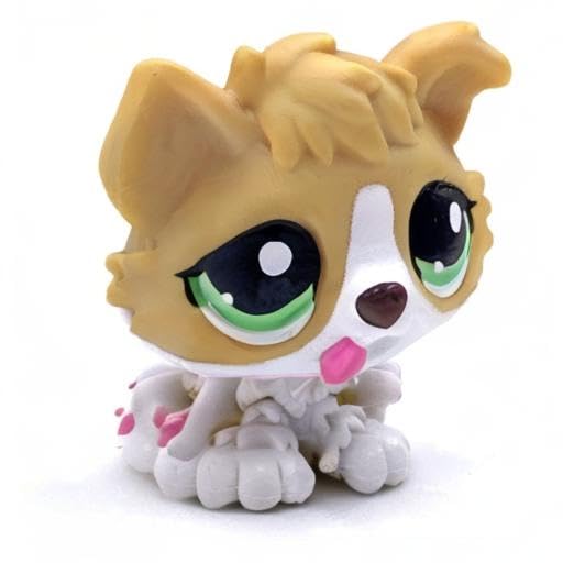 Lpscb Custom-Made Baby Pet Shop Toy Collie Puppy Mini Bobble Head Dog Animal Figure 1 Inch