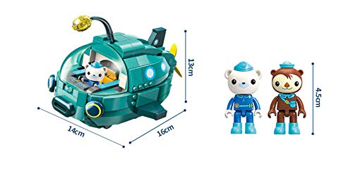 Baseplates For Age 6+ Building Block Ocean Adventure Octonauts Gup-A Deluxe Vehicle Playset & Barnacles 323Pcs Building Brick Se