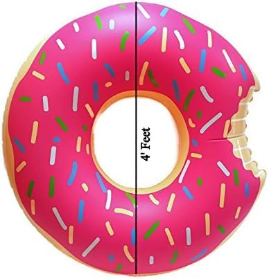 Giant Inflatable Pool Floats (Strawberry Frosted Donut)