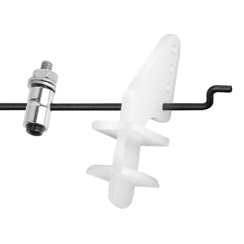 Hobbypark 20Pcs Nylon Control Horns 20X11Mm + 1.2X21Mm Clevis + Pushrod Connector Linkage Stopper 1.3Mm + 1.2 X 180Mm Steel Z St