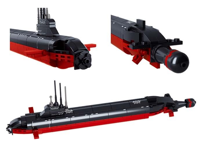 Sluban Building And Construction Blocks M38-B0391 Nuclear Submarine Building Block Construction Set (193 Bricks)