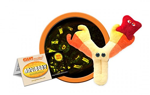 Giantmicrobes Antibody Plush, Blood Cell Plush, Blood Bank Laboratory Gifts, Lab Tech Gifts, Hematology Gifts, Leukemia Gifts, Get Well Gifts