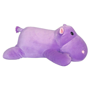 Go! Games Snoozimals Ernie The Hippo Plush Toy, 20in Purple Stuffed Animal, Adorable Soft Hippo for Kids