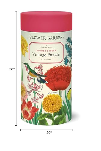 Cavallini 1000 Piece Puzzle - Flower Garden Design, Multi Color, Model PZL/FLRGRD, Made of Paper