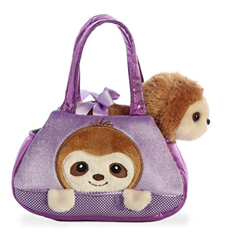 Aurora® Fashionable Fancy Pals™ Peek-A-Boo Sloth Stuffed Animal - On-The-Go Companions - Stylish Accessories - Multicolor 7 Inches
