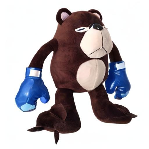 Lixinya Anime Bear Stuffed Animal Brown Bear Plush Cartoon Figure For Kids 9.8 Inches