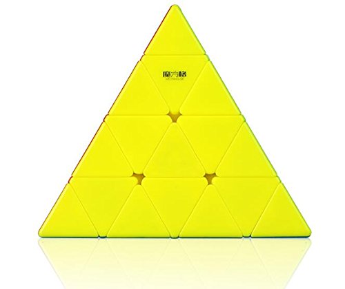 CuberSpeed 4x4 Pyramid Magic Cube - Stickerless ABS Speed Cube, Black, Model EQY512