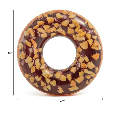 Intex Inflatable Tube - Nutty Chocolate Donut - 45" D - Vinyl - Model 56262EP