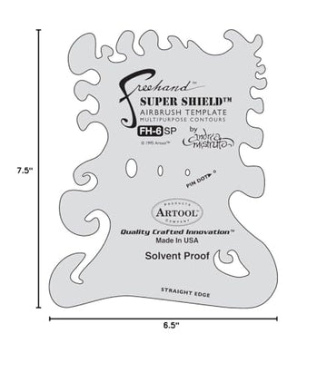 Artool Freehand Template #6 - Plastic Crafting Tool, Model FH 6 SP