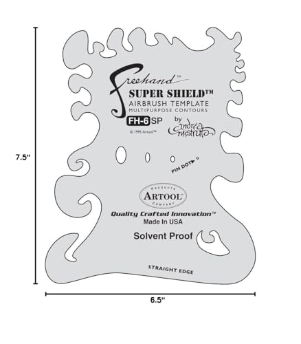 Artool Freehand Template #6 - Plastic Crafting Tool, Model FH 6 SP