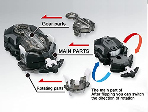 Owenkelng Bey Burst Gyro Toy Set Great Birthday Gift for Boys Children Kids 6 8+ Metal Fusion Attack Top Grip cutting edge Set with Battling Game Storage Box 8 Top Burst Gyros 3 Two-Way Launcher 2 Handles