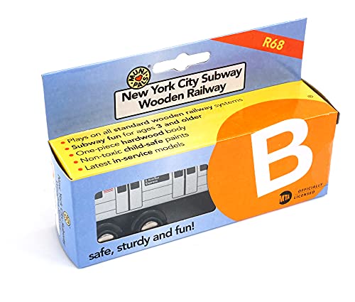 Muni Pals Munipals New York City Subway Wooden Railway (B Division)–Child Safe And Tested Wood Toy Trains (B Train)