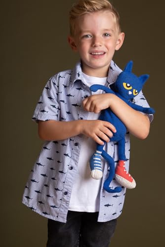 MerryMakers Pete the Cat Plush Doll, 14.5-Inch, Blue, Polyester, Model 1629