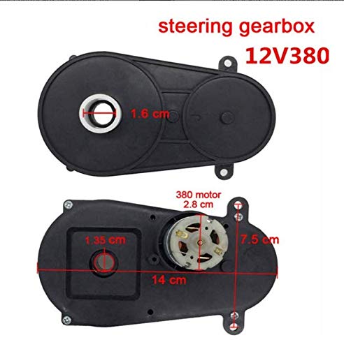 Weelye Rs380 12V Steering Motor For Remote Control Car, Children Electric Car Steering Gearbox With Motor, Children Ride On Car Replacement Parts