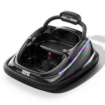 Powerwhale 12V Electric Bumper Car Ride Toy With Remote and Music Function for Toddlers Ages 1-6 - Birthday, Childrens Day, Chr