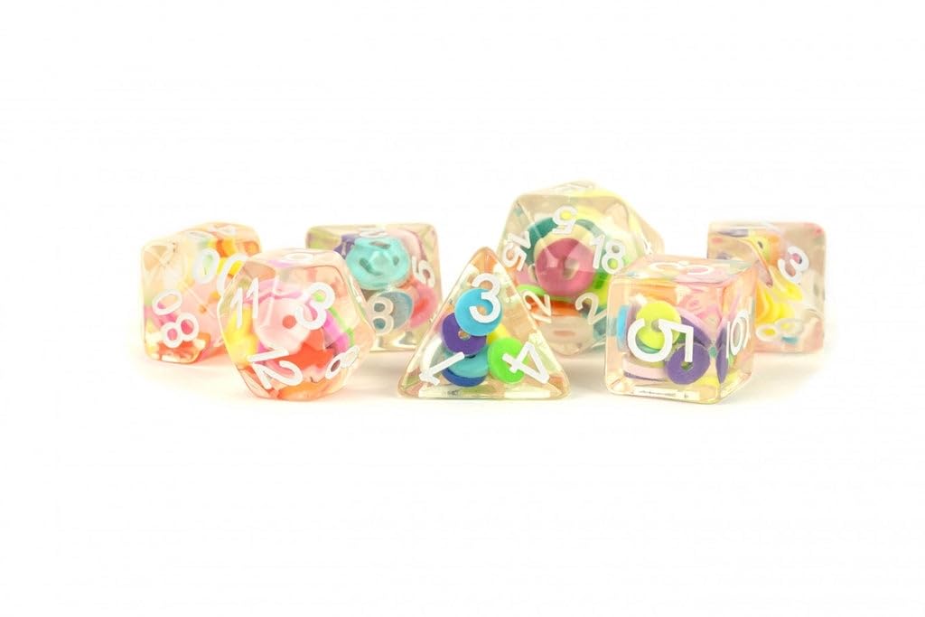 Fanroll By Metallic Dice Games 16Mm Resin Poly Dnd Dice Set: Critical Loops, Role Playing Game Dice For Dungeons And Dragons
