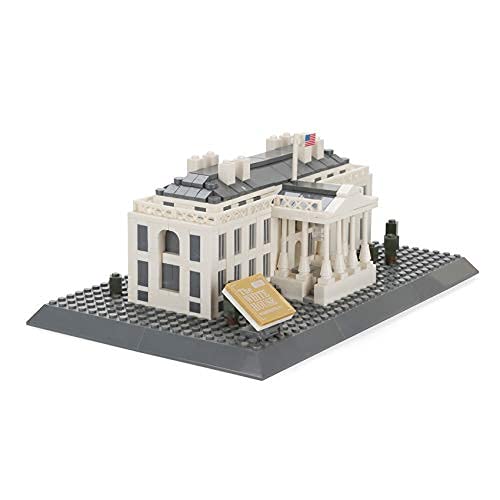 Apostrophe Games White House Building Block Set (770 Pieces) Washington D.C. White House Famous Landmark Series - Architecture Model For Kids And Adults