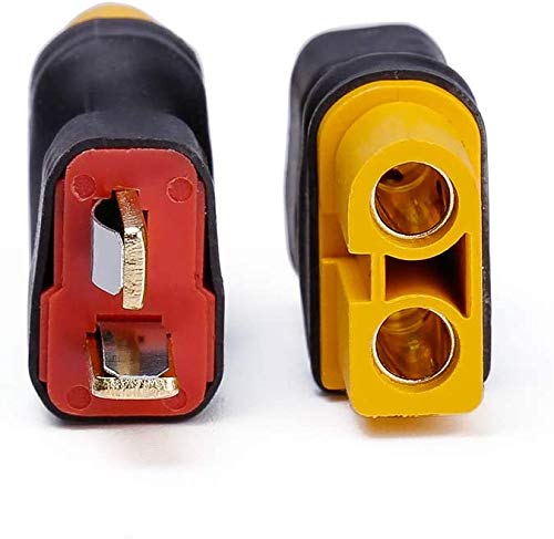 2 Pairs XT60 Plug Male Female Connector to T Plug Male Female Connector Conversion Adapter