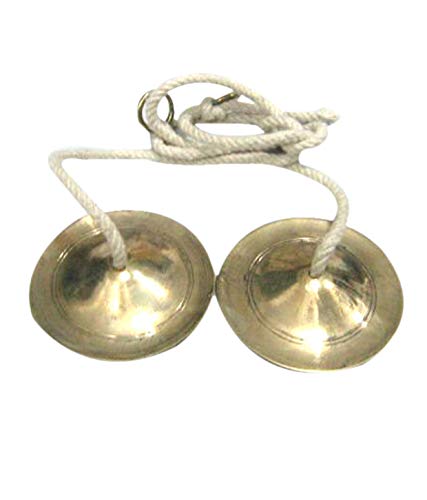 Sharma Musical Store Handmade Percussion Instrument Hand Cymbals Manjira Pair Manjeera Indian Musical Instrument