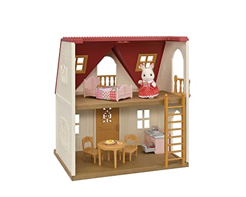 Calico Critters Red Roof Cozy Cottage Dollhouse Playset with Figure, Furniture & Accessories - Multi, One Size