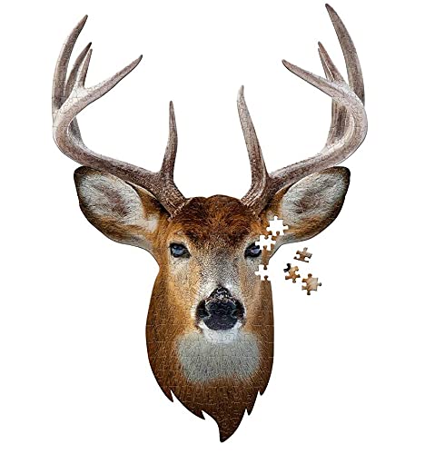 I Am Buck 300 Piece Animal Head-Shaped Jigsaw Puzzle