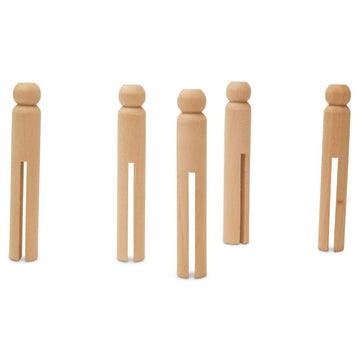 Vintage Style Wooden Clothespin Doll 3-3/4 Inches, Pack Of 10 Clothespins Wood, Worry Dolls Guatemala, Clothespin Craft, By Wood