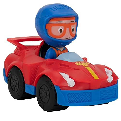 Blippi Mini Vehicle 2-Pack Bundle - Features Ice Cream Truck and Race Car, Each with a Toy Figure Seated Inside - Educational Ve