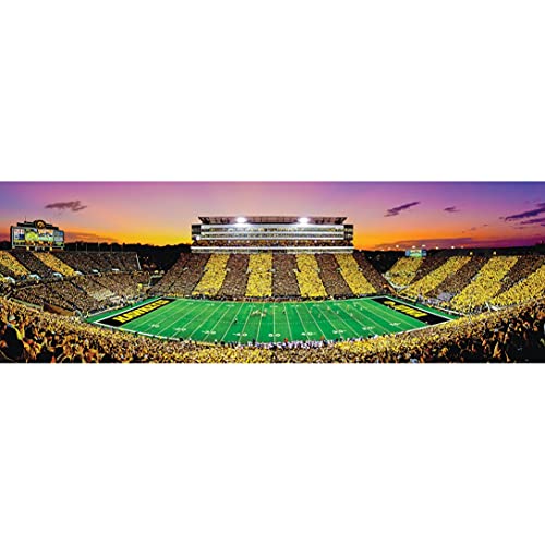 Masterpieces - 1000 Piece Jigsaw Puzzle, Ncaa Iowa Hawkeyes, Panoramic Football Stadium View, Fun For Adults And Family, 13'X39