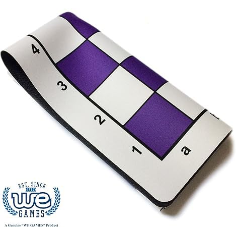 WE Games Mousepad Chess Board 20 in. Purple Color with Classic Design - enhanced Tournament Chess Mat Perfect Travel Chess Board for mature-themeds