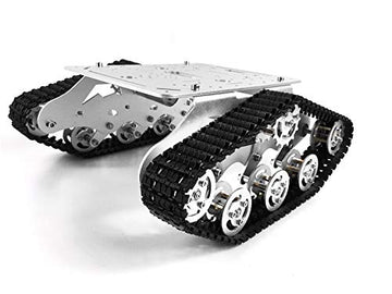 Swaytail Processional Ts300 Shock Absorption Robot Tank Chassis With Suspension Supporting Holder For Arduino Raspberry Pie, Rc Tracked Model With 2Pcs Dc Encoder Motor For Steam Teaching