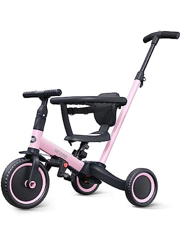 newyoo Tricycle for Toddlers 1-3, Christmas and Birthday Gift for Boy and Girl, Toddler Bike, 5 in 1 Kids Trike with Parent Pus