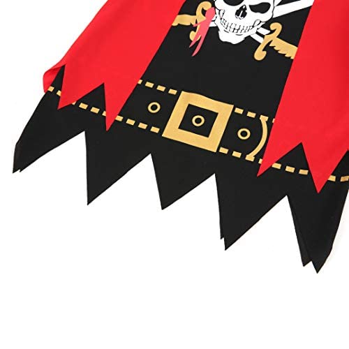 Wizland Children'S Pirate Costume 8Pcs Deluxe Pirate Costume For Kids 9-10Years