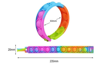 30 Pcs Pop Bracelet Bubble Fidget Toys For Party Favors, Hand Finger Silicone Wristband Bulk For Student Classroom Prizes, Goodie Bag Fillers Stuffers Birthday Christmas Valentine Gifts For Kid
