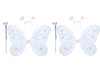 Ak Anolihk Nylon Fairy Butterfly Wings Costume For Baby Girl (2Pc White Wings)