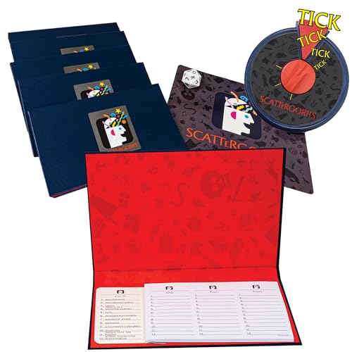 Winning Moves Scattergories 30th Anniversary Edition Game, Electronic Timer, Family Fun for 2-6 Players, Ages 12 and Up, Red