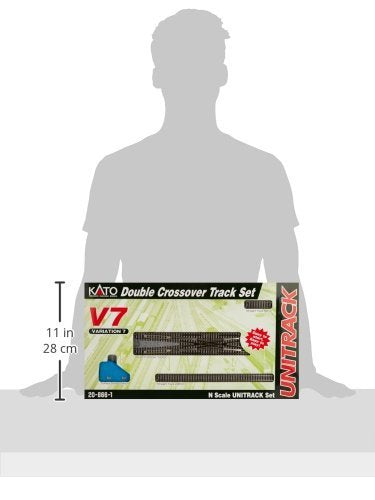 Kato USA Model Train Products V7 UNITRACK Double Crossover Track Set