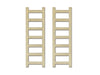Craft Medley Miniature DIY Wood Dollhouse Diorama Ladders - 2 Piece - 4 Inches Tall, Brown