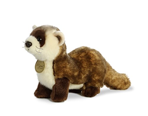 Aurora® 10.5 Realistic Miyoni® Black Footed Ferret Stuffed Animal - Lifelike Detail, Brown Color, Cherished Companionship