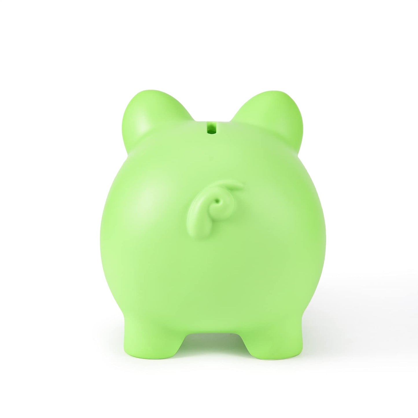 Pjdrllc Piggy Bank, Unbreakable Plastic Money Bank, Coin Bank For Girls And Boys, Medium Size Piggy Banks, Practical Gifts For Birthday, Easter, Baby Shower (Light Green)
