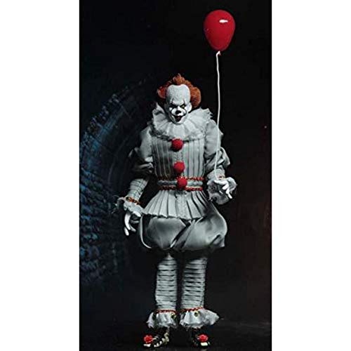 NECA 2017 IT Pennywise Action Figure - 8" Clothed Scale, Plastic, As Shown, Model 45473