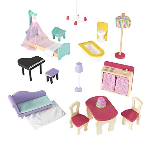 Kidkraft Annabelle Wooden Dollhouse With Elevator, Balcony And 17 Accessories, Gift For Ages 3+