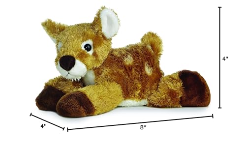 Aurora® Mini Flopsie™ Fawne Stuffed Animal - Brown, 8 Inches, Polyester - Adorable Mini Companion for All Ages