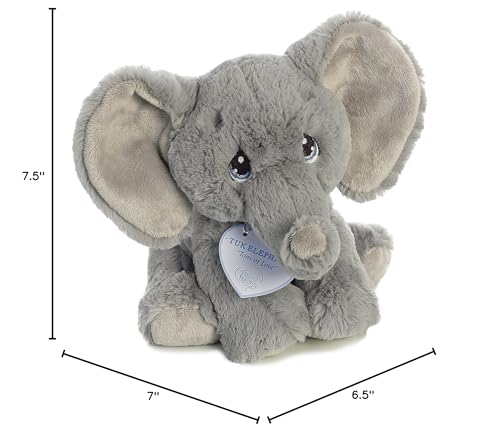 Aurora® Inspirational Precious Moments™ Tuk Elephant Stuffed Animal - Cherished Memories - Enduring Comfort - Gray 8.5 Inches