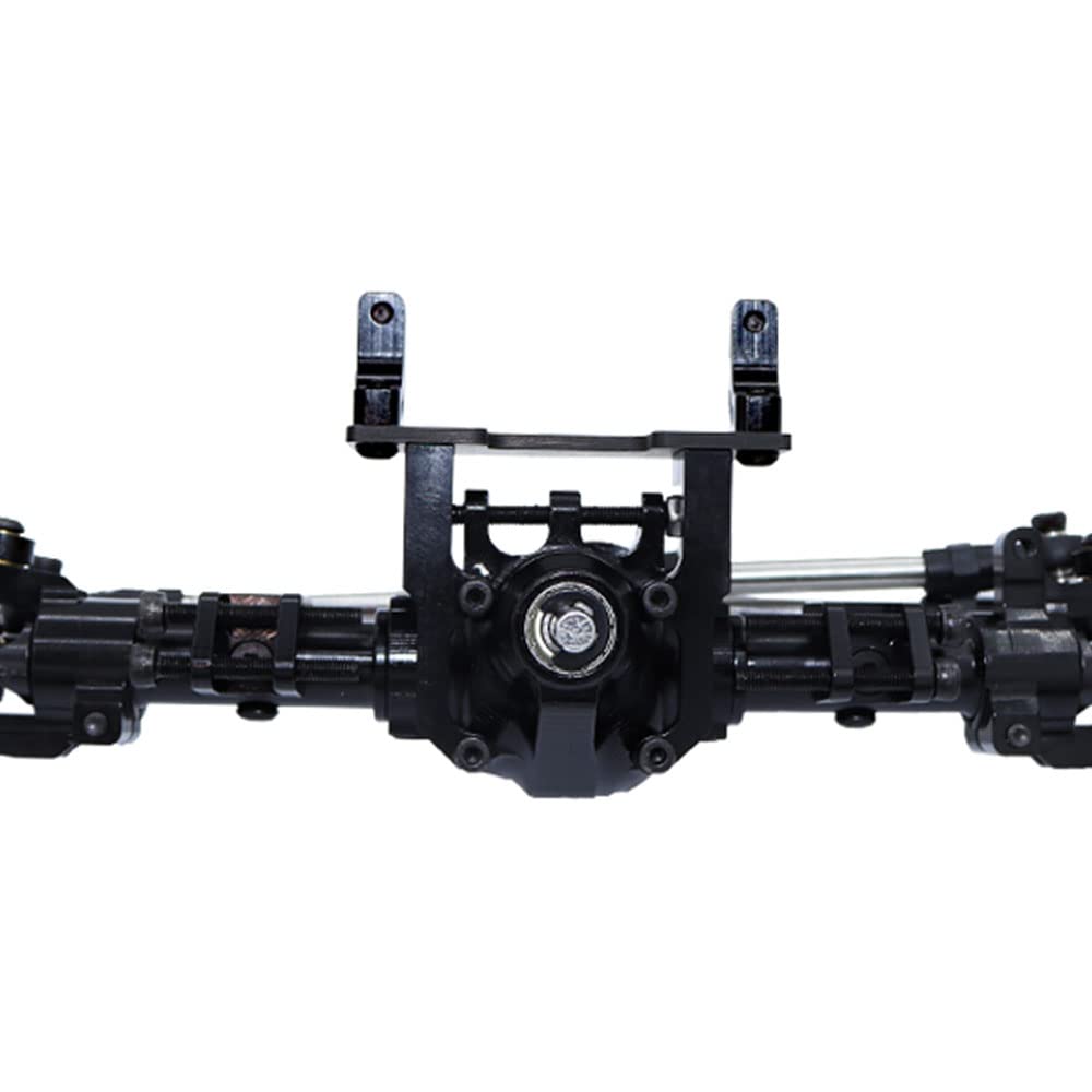 Carbon Fiber Metal Servo Mount Stand with Steering Link for 1/10 RC Crawler Car Axial SCX10 II 90046 AR44 Axle Upgrade Parts (Ti