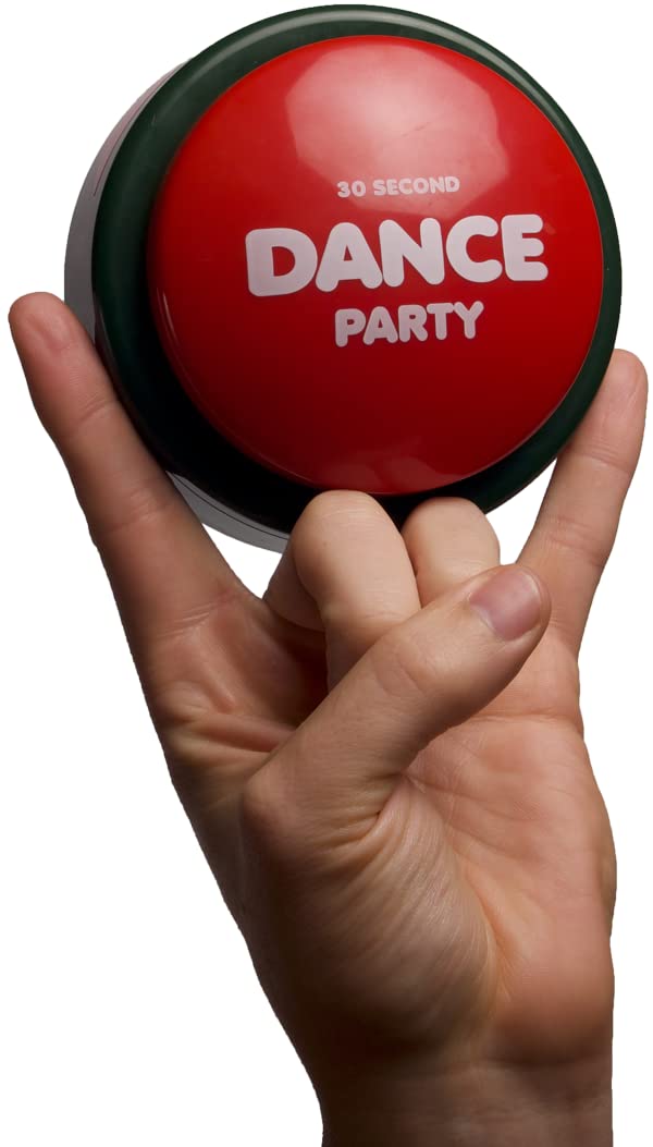 30 Second Dance Party - The Holiday Button | Dance Party Button With Music | Gag Gifts | Office Toys, Stocking Stuffer