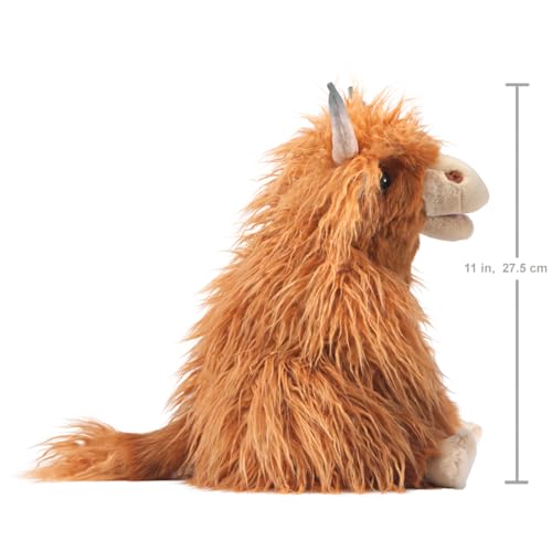 Folkmanis Highland Cow Hand Puppet, Brown