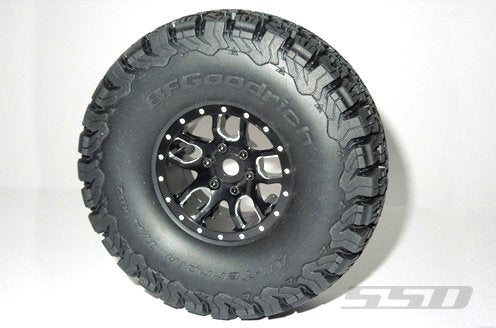 SSD RC 1.9    Double Time Wheels (Black) (2)