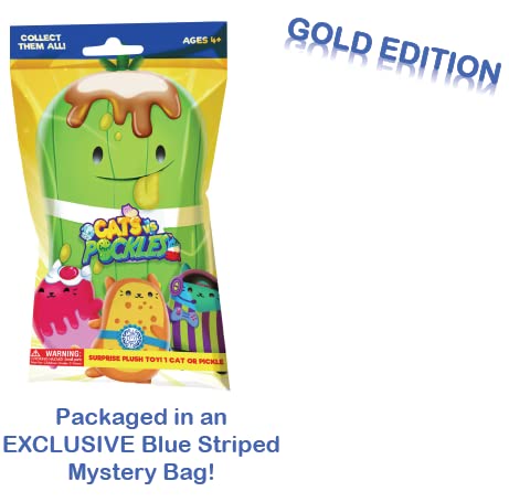 Cats Vs Pickles - Mystery Bags - 4' - 12Pk Limited Exclusive Release Set - Gold Wave - Bean Filled Plushies!