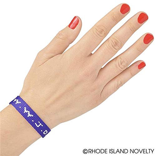 Rhode Island Novelty W.W.J.D. Webbing Bracelets, One Dozen Per Order